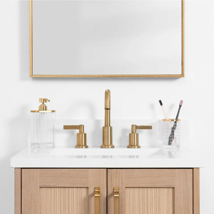 Teodor Bathroom Vanity – White Oak Door Panel (Interior View)