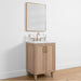 Teodor Bathroom Vanity – White Oak Door Panel (Side Profile)