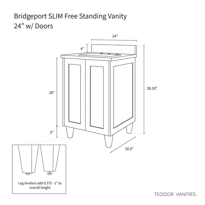 Teodor Bathroom Vanity – White Oak Door Panel (Texture and Hinge Detail)