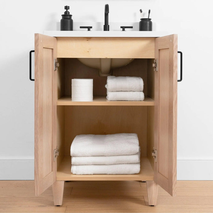 Teodor Vanity with Doors – Front Close-Up with Countertop (Model 58701734)
