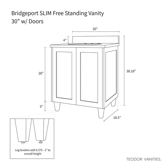 Doors Teodor Bathroom Vanity 58704046 - High-End Bathroom Vanity - Facility Supply Pro Canada