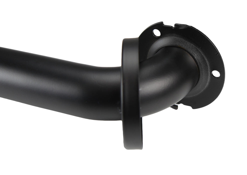 Black finish antimicrobial grab bar for barrier free access