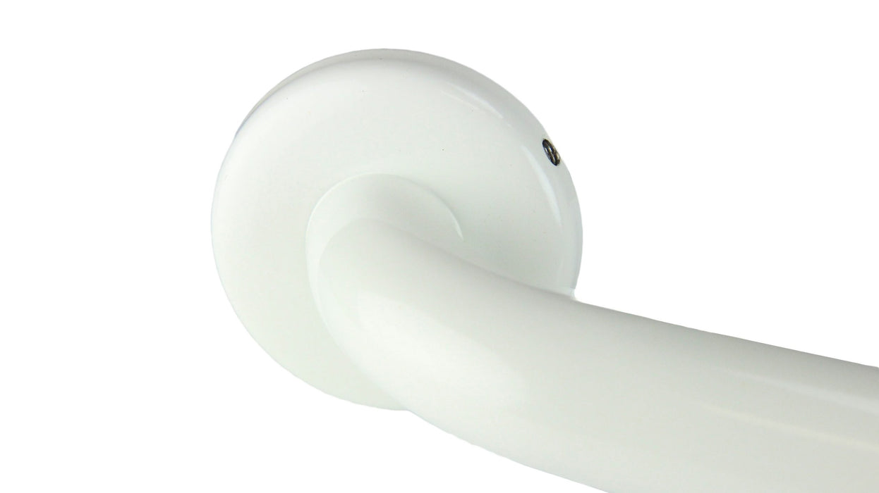 Stainless steel 1.25 inch diameter grab bar in white 30 inch