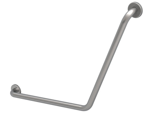 Peened stainless steel angled grab bar 24x24 inch