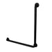 Antimicrobial matte black stainless steel L-shaped grab bar 30x30 inch