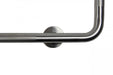 Stainless steel 1.25 inch diameter L-shaped grab bar peened finish 40x30 inch