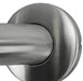 Peened stainless steel L-shaped grab bar for barrier free access