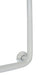 Stainless steel 1.25 inch diameter L-shaped grab bar in white