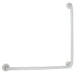 White finish stainless steel L-shaped grab bar 30x30 inch