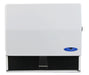 Frost 101-1 white steel paper towel dispenser with lock close-up