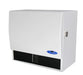 Frost 101-1 white steel paper towel dispenser with lock front view