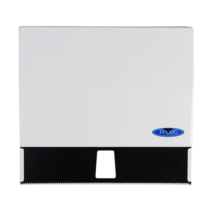 Frost 101 white steel paper towel dispenser close-up front