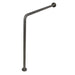 Peened stainless steel wall-to-floor grab bar 30x33 inch