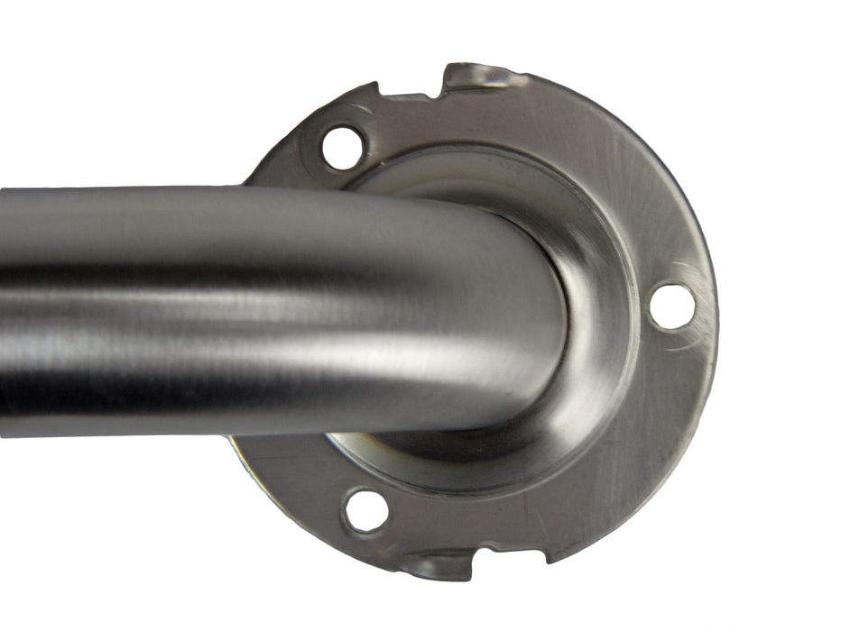 Durable peened finish stainless steel grab bar with snap on flanges 36x20 inch