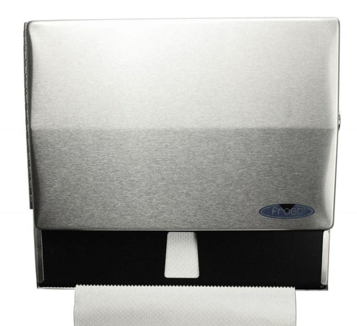 Frost 103-1 stainless steel paper towel dispenser with lock close-up