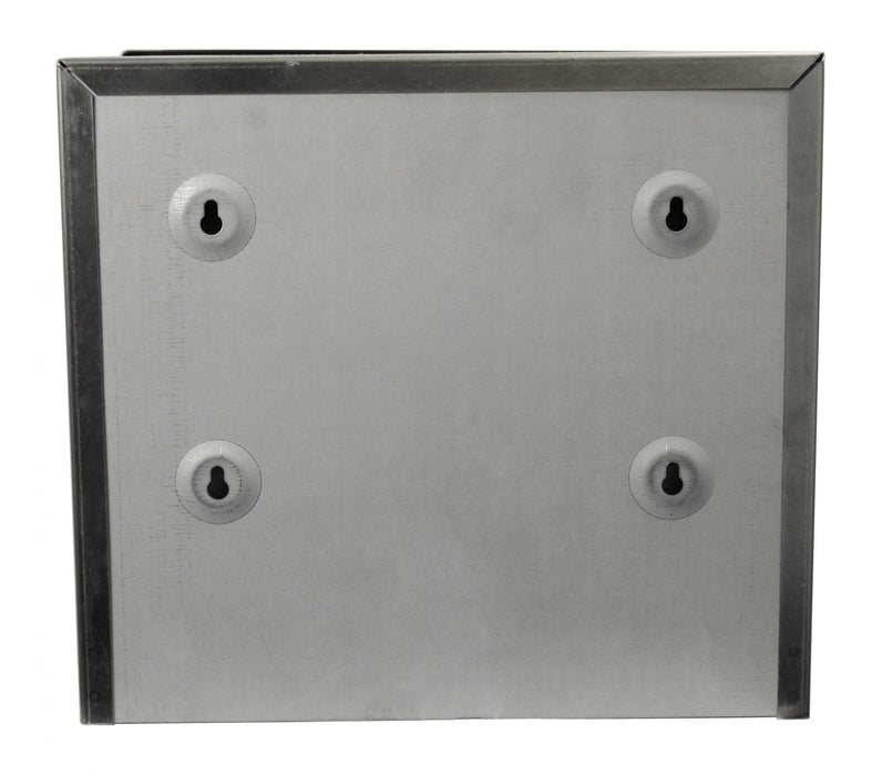 Frost 103 stainless steel paper towel dispenser back view