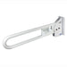 White swing up stainless steel grab bar with toilet paper holder 1055-FTW