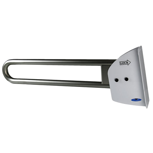 Peened grip swing up grab bar with concealed mounting