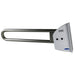 Peened grip swing up grab bar with concealed mounting