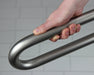 Durable stainless steel swing up grab bar with lock positions