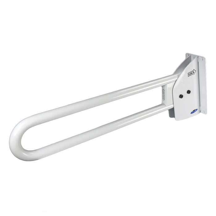 White swing up stainless steel grab bar 1055-W