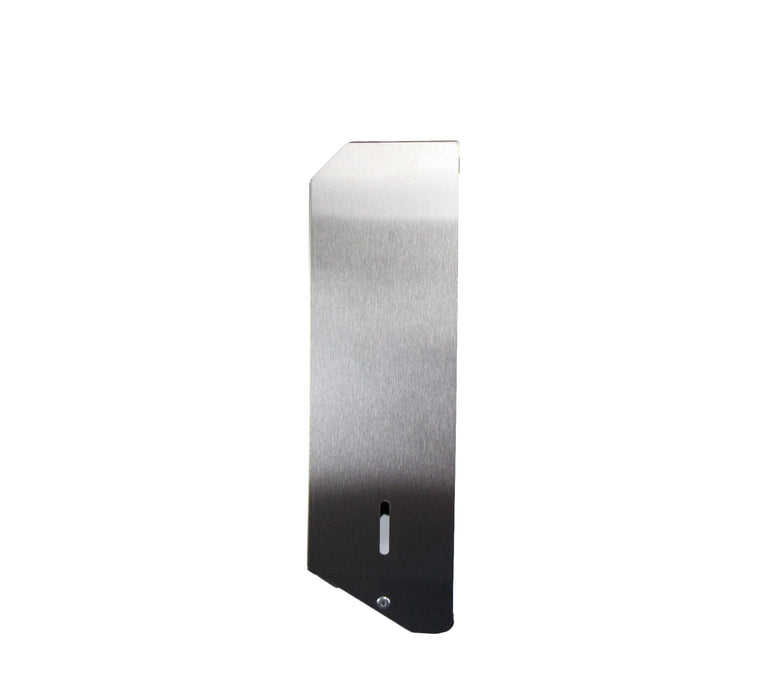 Frost 107 stainless steel C-fold paper towel dispenser side view