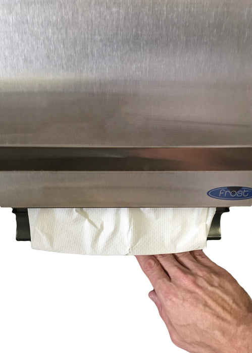 Frost 109-50S stainless steel roll paper towel dispenser push-bar view