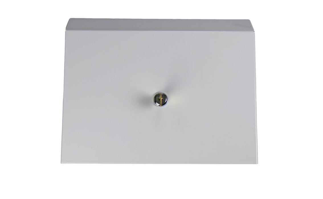 Frost 109-50W white steel roll paper towel dispenser top view