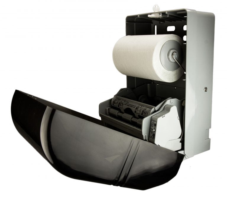 Frost 109-70P polycarbonate automatic paper towel dispenser open view