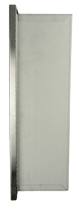 Frost 135C stainless steel surface-mounted paper towel dispenser side view