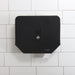 Frost 166-BLK matte black jumbo toilet tissue dispenser in use