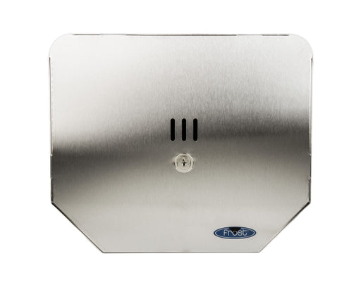 Frost 166-S stainless steel jumbo toilet tissue dispenser close-up front
