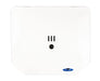 Frost 168 white steel double jumbo toilet tissue dispenser close-up front