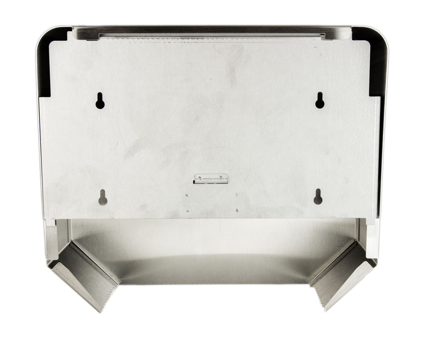 Frost 168-S stainless steel double jumbo toilet tissue dispenser back view