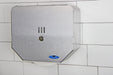 Frost 168-S stainless steel double jumbo toilet tissue dispenser angled view
