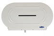 Frost 170 stainless steel vertical double jumbo toilet tissue dispenser close-up front