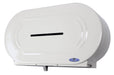 Frost 170 stainless steel vertical double jumbo toilet tissue dispenser front view