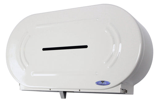 Frost 170 stainless steel vertical double jumbo toilet tissue dispenser front view