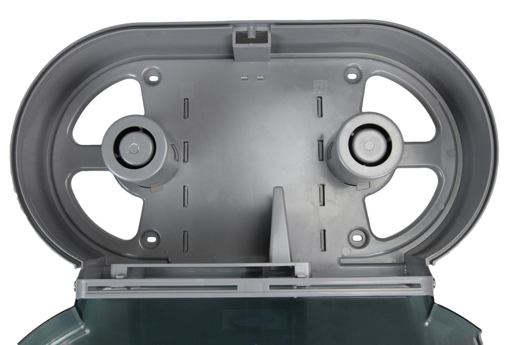 Frost 171-P polycarbonate jumbo toilet tissue dispenser open view