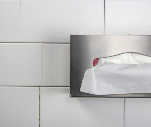 Frost 180 stainless steel facial tissue dispenser in use