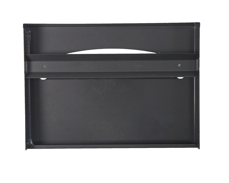 Frost 199-BLK matte black toilet seat cover dispenser back view