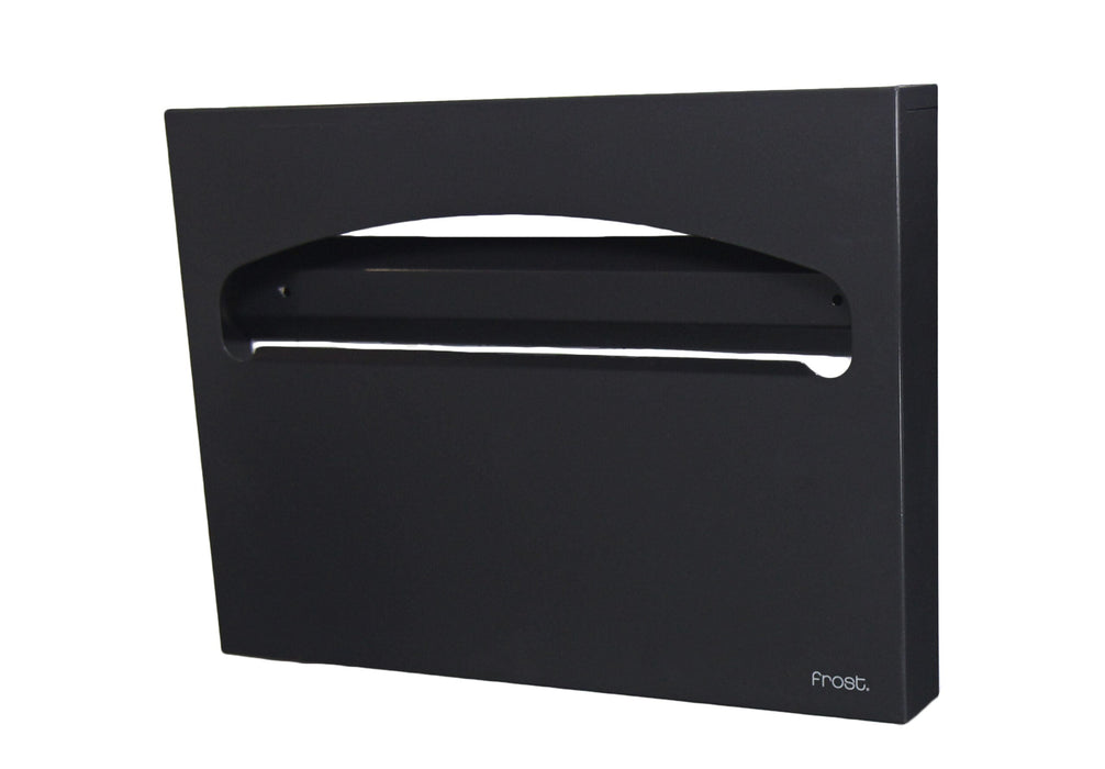 Frost 199-BLK matte black toilet seat cover dispenser front view