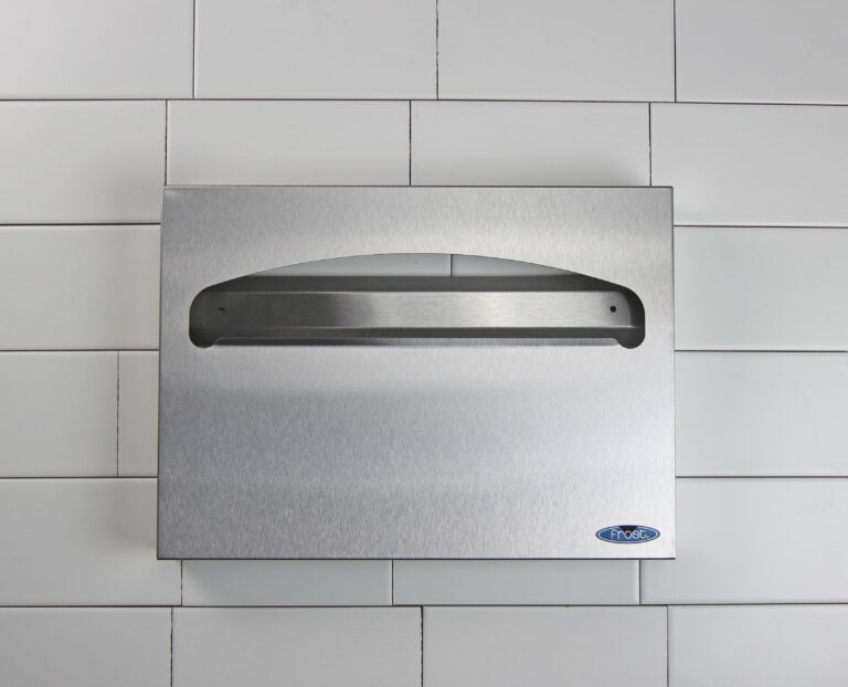 Frost 199-S stainless steel toilet seat cover dispenser in use