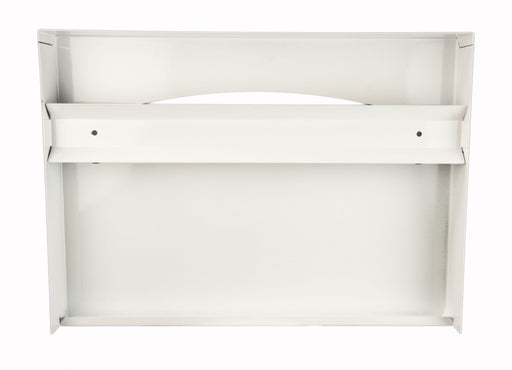 Frost 199-W white steel toilet seat cover dispenser back view