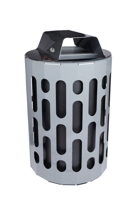 Frost 2020 Black Steel Waste Receptacle – 95L Capacity, Free-Standing Commercial Bin