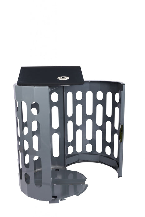 Frost 2020 Black Steel Waste Receptacle – 95L Capacity, Free-Standing Commercial Bin