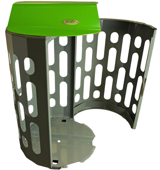 Frost 2020 Green Steel Waste Receptacle – 95L Capacity, Free-Standing Commercial Bin