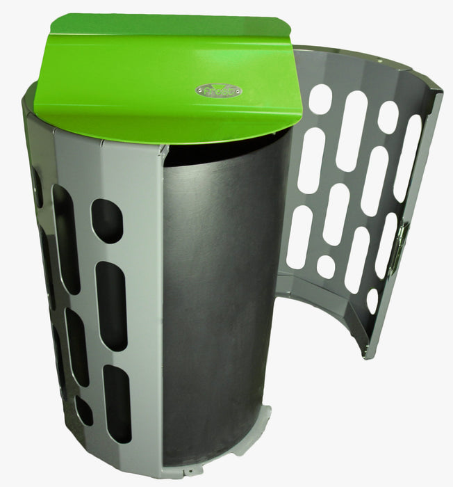 Frost 2020 Green Steel Waste Receptacle – 95L Capacity, Free-Standing Commercial Bin