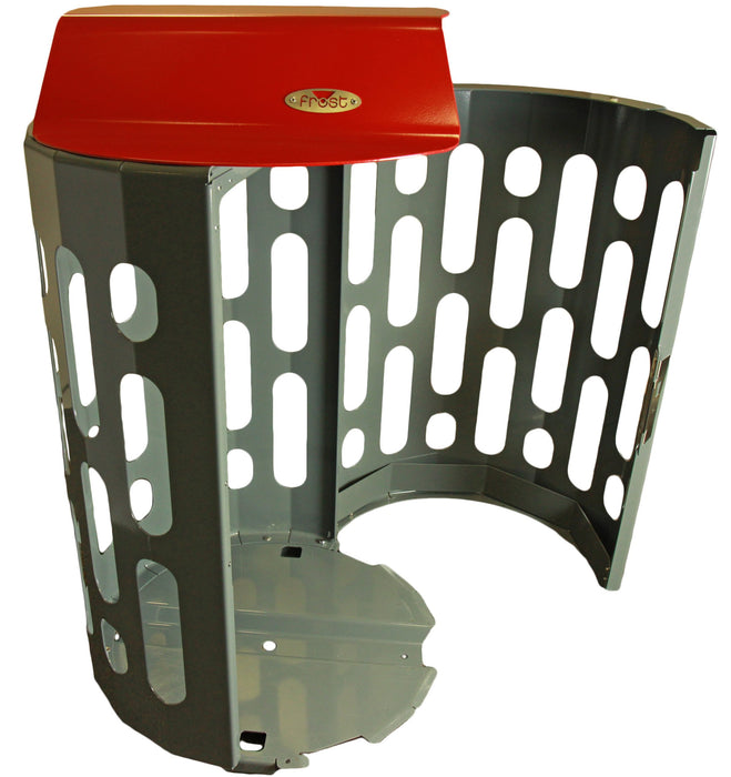 Frost 2020 Red Steel Waste Receptacle – 95L Capacity, Free-Standing Commercial Bin