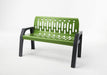 RAL Green 6018 steel bench with anchorable feet